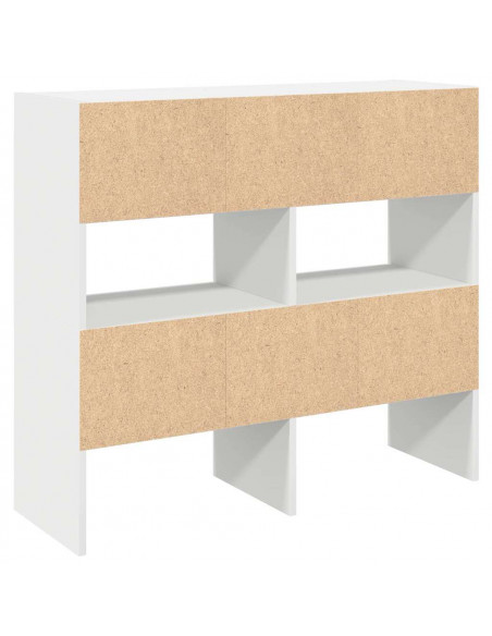 Scarpiere 2 pz Impilabili Bianche 89,5x30x40 cm
