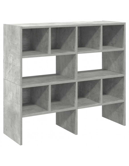 Scarpiere 2 pz Impilabili Grigio Cemento 89,5x30x40 cm