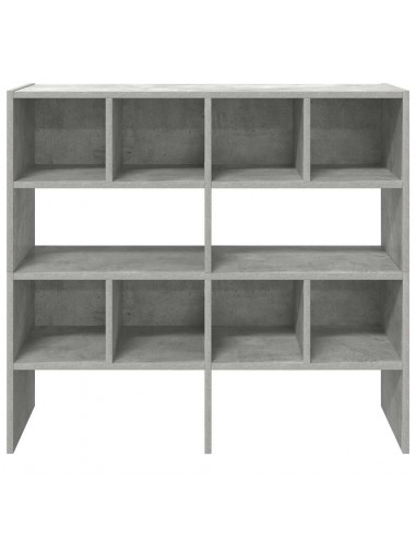 Scarpiere 2 pz Impilabili Grigio Cemento 89,5x30x40 cm