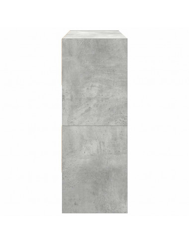 Scarpiere 2 pz Impilabili Grigio Cemento 89,5x30x40 cm