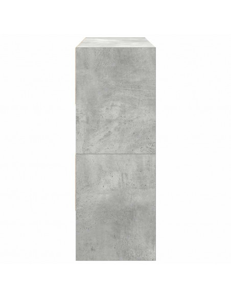 Scarpiere 2 pz Impilabili Grigio Cemento 89,5x30x40 cm