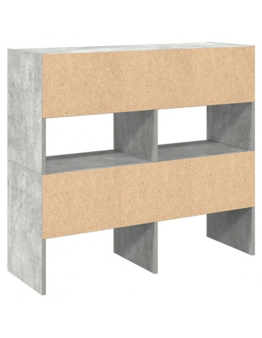 Scarpiere 2 pz Impilabili Grigio Cemento 89,5x30x40 cm