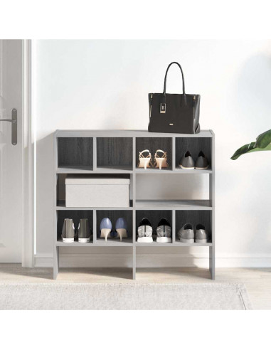 Scarpiere 2 pz Impilabili Grigio Sonoma 89,5x30x40 cm