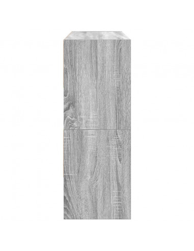 Scarpiere 2 pz Impilabili Grigio Sonoma 89,5x30x40 cm