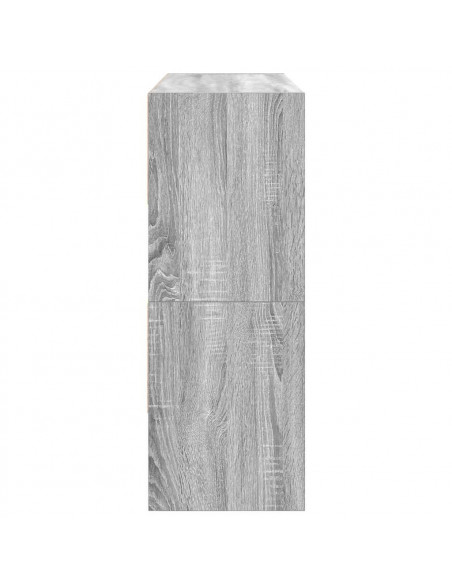 Scarpiere 2 pz Impilabili Grigio Sonoma 89,5x30x40 cm