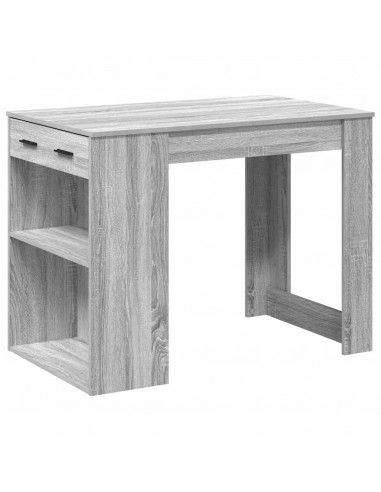 Scrivania con Cassetto Ripiano Grigio Sonoma Legno Multistrato