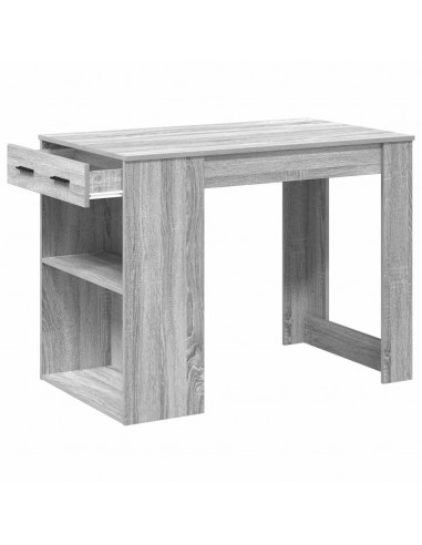 Scrivania con Cassetto Ripiano Grigio Sonoma Legno Multistrato