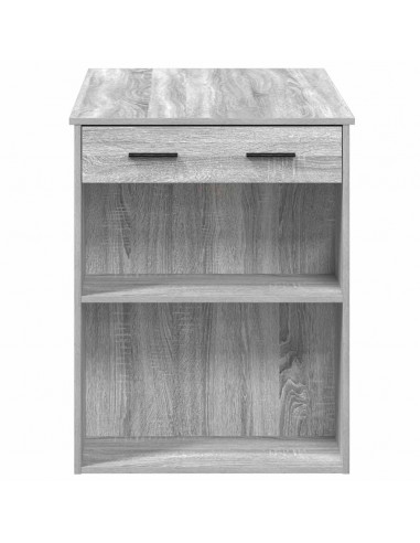 Scrivania con Cassetto Ripiano Grigio Sonoma Legno Multistrato