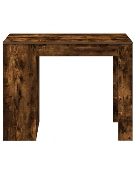 Scrivania con Cassetto e Ripiano Rovere Fumo Legno Multistrato