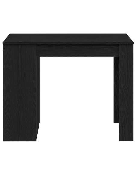 Scrivania con Cassetto e Ripiano Rovere nero Legno Multistrato