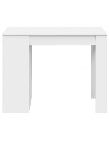 Scrivania con Cassetto e Ripiano Bianca Legno Multistrato