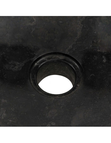 Armadietto da Bagno in Legno di Teak con Lavabo in Marmo Nero