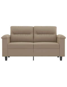Divano a 2 Posti Tortora 120 cm in Tessuto Microfibra 2