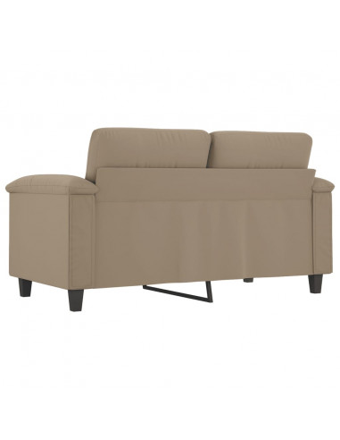 Divano a 2 Posti Tortora 120 cm in Tessuto Microfibra