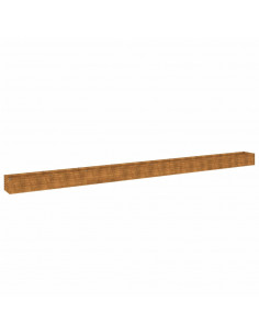 Fioriera Rialzata da Giardino 770x50x36 cm in Acciaio Corten