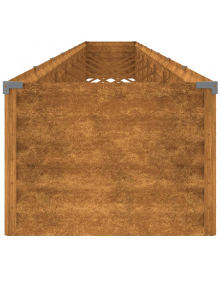 Fioriera Rialzata da Giardino 770x50x36 cm in Acciaio Corten