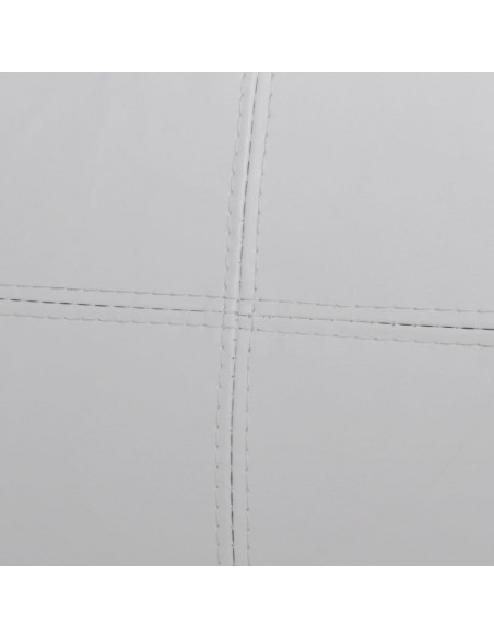 Divano Modulare 3 Posti in Pelle Artificiale Bianco