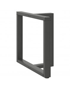Gambe Tavolo Pranzo a T 2pz Antracite 80x35x(72-73) cm Acciaio