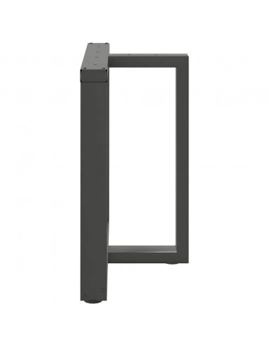 Gambe Tavolo Pranzo a T 2pz Antracite 80x35x(72-73) cm Acciaio