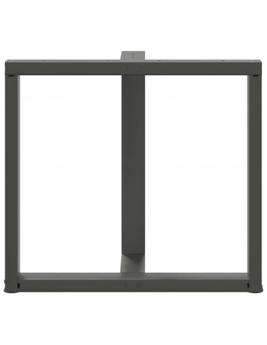 Gambe Tavolo Pranzo a T 2pz Antracite 80x35x(72-73) cm Acciaio