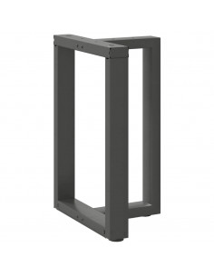 Gambe Tavolo Pranzo a T 2pz Antracite 50x35x(72-73)cm Acciaio