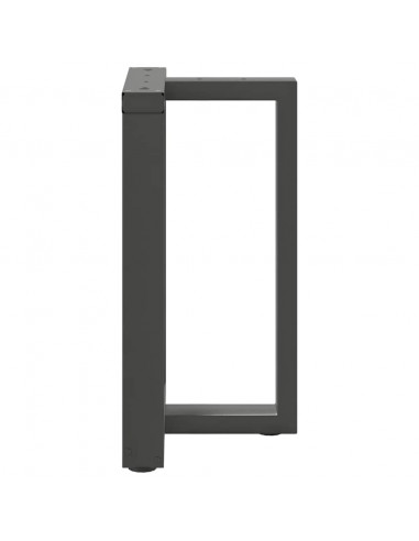 Gambe Tavolo Pranzo a T 2pz Antracite 50x35x(72-73)cm Acciaio