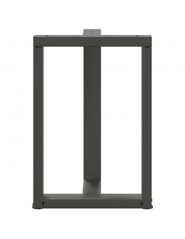 Gambe Tavolo Pranzo a T 2pz Antracite 50x35x(72-73)cm Acciaio