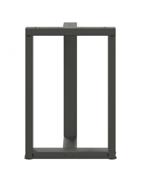 Gambe Tavolo Pranzo a T 2pz Antracite 50x35x(72-73)cm Acciaio