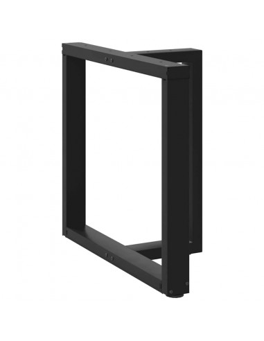 Gambe Tavolo Pranzo a Forma T 2pz Nero 80x35x(72-73) cm Acciaio