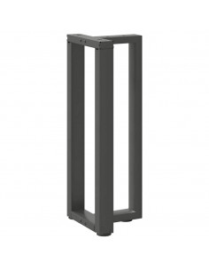 Gambe Tavolo Consolle a T 2pz Antracite 20x28x(72-73)cm Acciaio