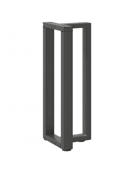 Gambe Tavolo Consolle a T 2pz Antracite 20x28x(72-73)cm Acciaio