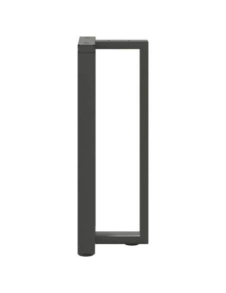 Gambe Tavolo Consolle a T 2pz Antracite 20x28x(72-73)cm Acciaio