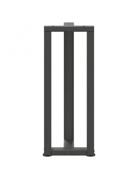 Gambe Tavolo Consolle a T 2pz Antracite 20x28x(72-73)cm Acciaio