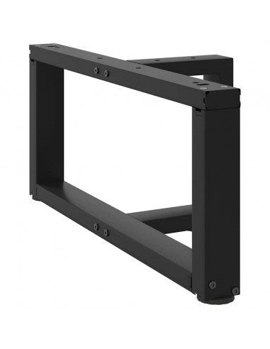 Gambe Tavolino da Caffè a T 2 pz Nero 60x25x(30-31) cm Acciaio