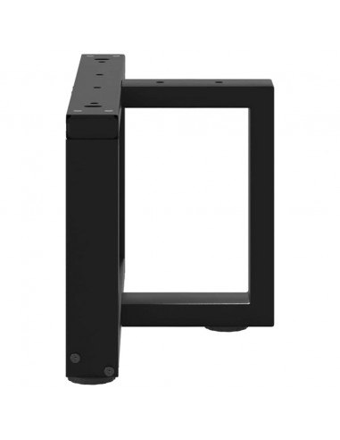 Gambe Tavolino da Caffè a T 2 pz Nero 40x25x(30-31) cm Acciaio
