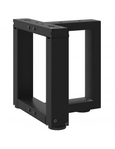 Gambe Tavolino da Caffè a T 2 pz Nero 30x25x(30-31) cm Acciaio