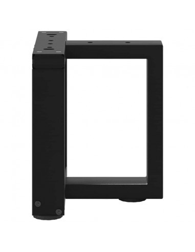 Gambe Tavolino da Caffè a T 2 pz Nero 30x25x(30-31) cm Acciaio