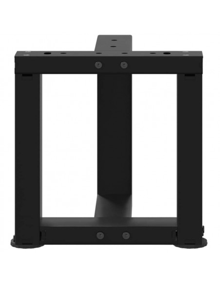 Gambe Tavolino da Caffè a T 2 pz Nero 30x25x(30-31) cm Acciaio