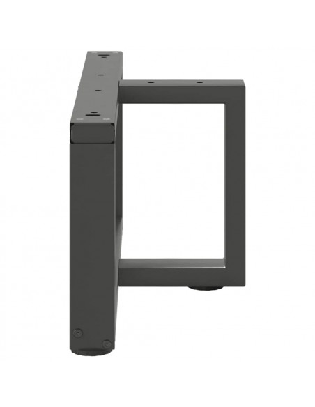 Gambe Tavolino Caffè a T 2 pz Antracite 60x25x(30-31)cm Acciaio