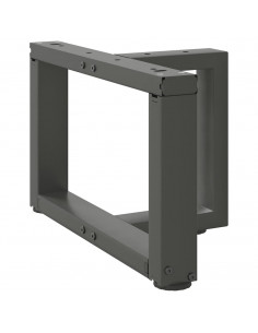 Gambe Tavolino Caffè a T 2 pz Antracite 50x25x(30-31)cm Acciaio