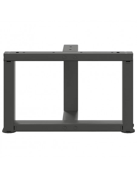 Gambe Tavolino Caffè a T 2 pz Antracite 50x25x(30-31)cm Acciaio