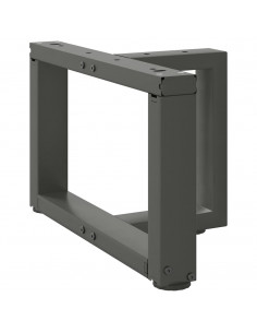 Gambe Tavolino Caffè a T 2 pz Antracite 40x25x(30-31)cm Acciaio