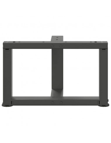 Gambe Tavolino Caffè a T 2 pz Antracite 40x25x(30-31)cm Acciaio