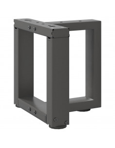Gambe Tavolino Caffè a T 2 pz Antracite 30x25x(30-31)cm Acciaio