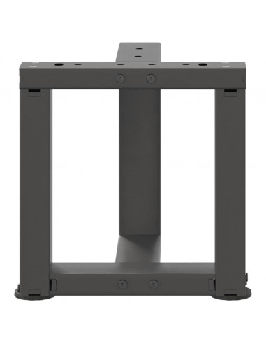 Gambe Tavolino Caffè a T 2 pz Antracite 30x25x(30-31)cm Acciaio