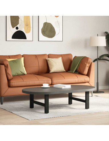 Gambe per Tavolino 2 pz Nero 30×60 cm in Acciaio