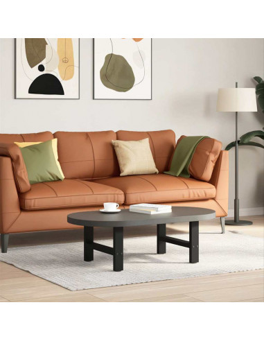 Gambe per Tavolino 2 pz Nero 30×50 cm in Acciaio