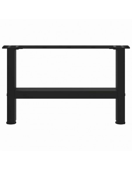 Gambe per Tavolino 2 pz Nero 30×50 cm in Acciaio