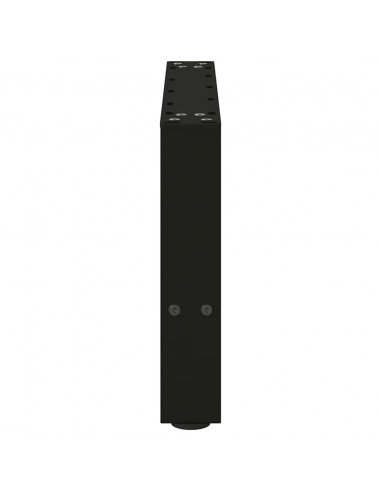Gambe per Tavolino 2 pz Nero 30×50 cm in Acciaio