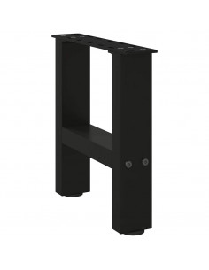 Gambe per Tavolino 2 pz Nero 30×40 cm in Acciaio